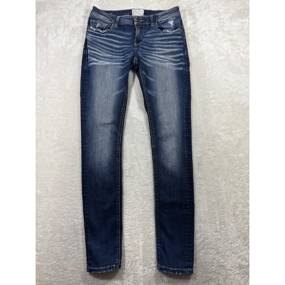 BKE Womens Stella Distressed Skinny Blue Jeans 28R Meas: 29x30.5